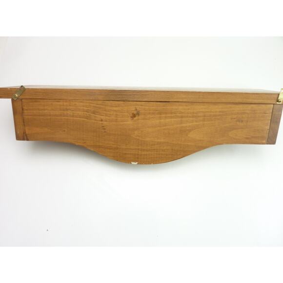 Vintage Wood Shelf Key Hat Coat Holder - Picture 3 of 4